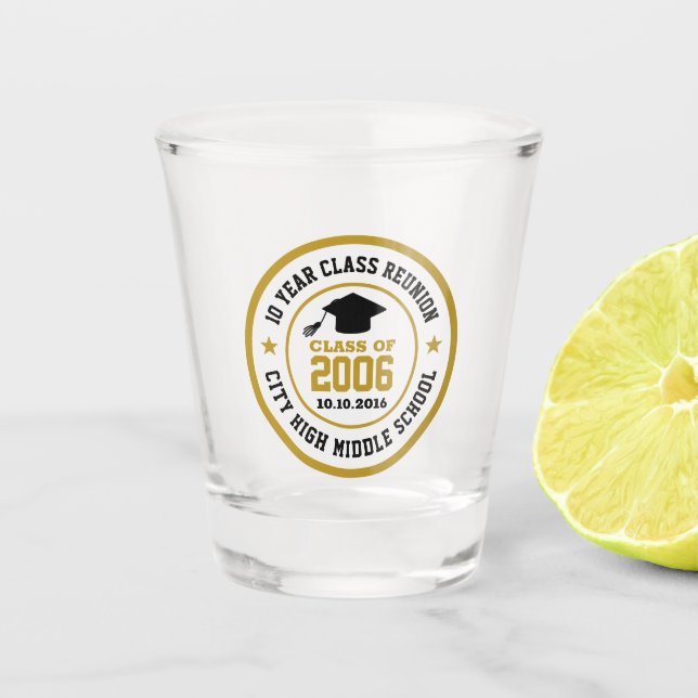 Verre A Shot Lycée Classe Réunion Collège Année d'obtention du  (Devant)