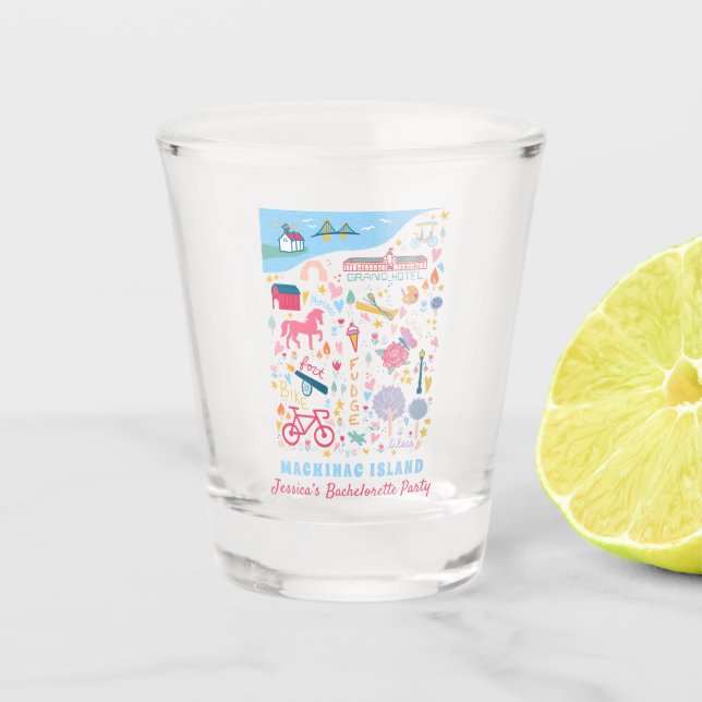 Verre A Shot Mackinac Island Michigan Bachelorette Party (Devant)
