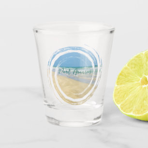 Verre A Shot Magnifique souvenir de voyage à Port Aransas Texas