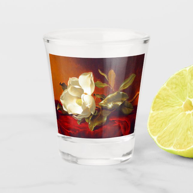 Verre A Shot Magnolia sur Red Velvet Martin Johnson Heade (Devant)