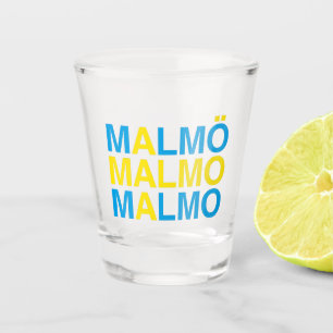 Verre A Shot MALMO Swedish Flag