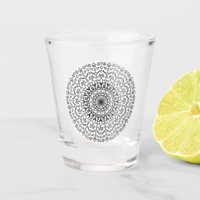 Verre A Shot Mandala #44 - (Devant)