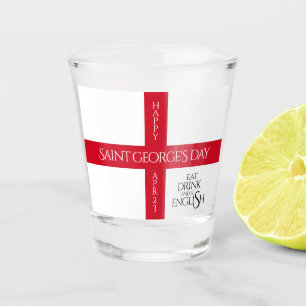 Verre A Shot Manger boire et être anglais St George's Cross Dra