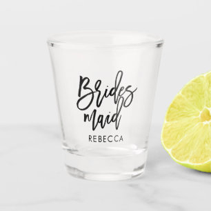 Verre A Shot Manuscrit élégant "demoiselle d'honneur"