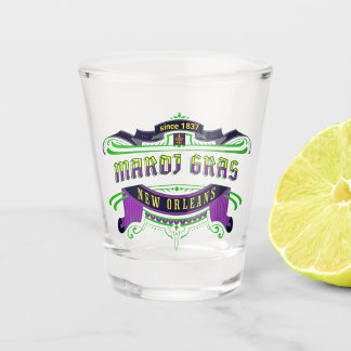 Verre A Shot Mardi Gras emblème 1837