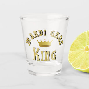 Verre A Shot Mardi Gras King
