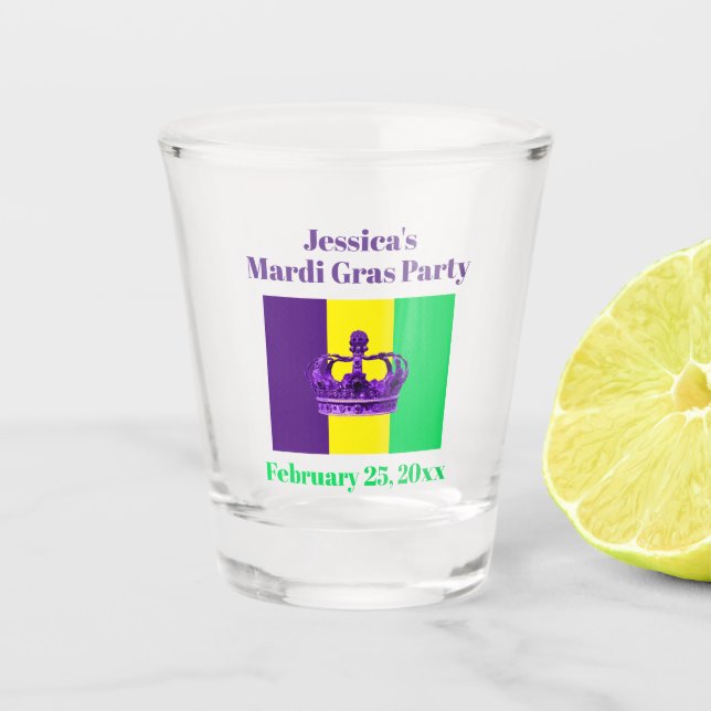 Verre A Shot Mardi Gras Party Nouvelle-Orléans Nola (Devant)
