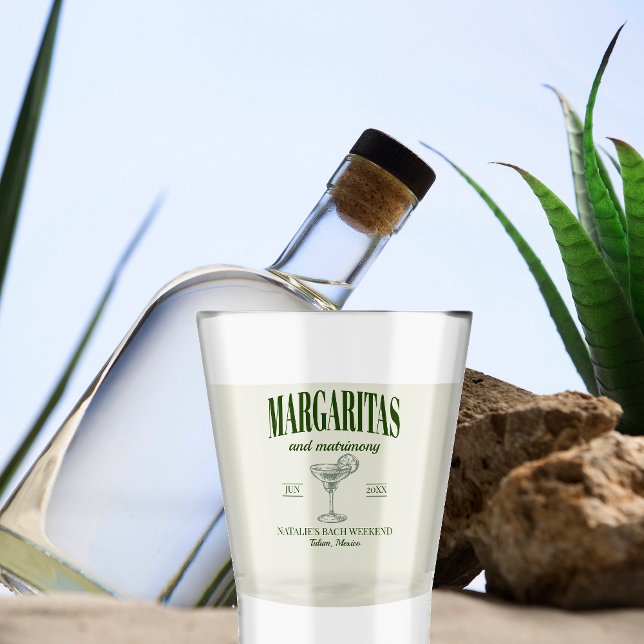Verre A Shot Margaritas Et Mariage Bachelorette Personnalisée (Créateur téléchargé)