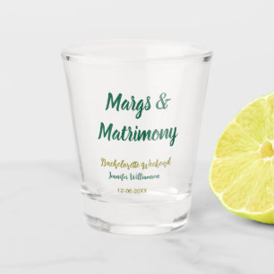 Verre A Shot Margs et mariage ajoutent le nom de la date de la
