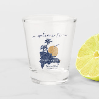 Verre A Shot Mariage de carte minimaliste de la marine personna