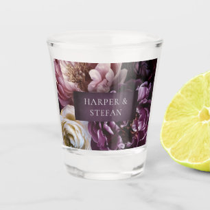 Verre A Shot Mariage Floral Maximaliste Violet Élégant