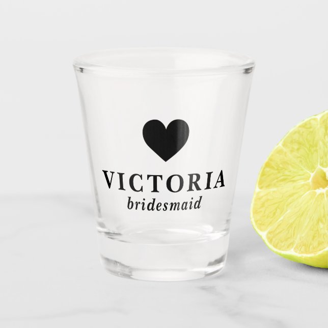 Verre A Shot Mariage personnalisé par demoiselle d'honneur (Devant)