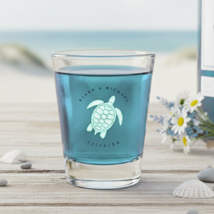 Verre A Shot Mariage Plage Écume de Mer Tortue ID837