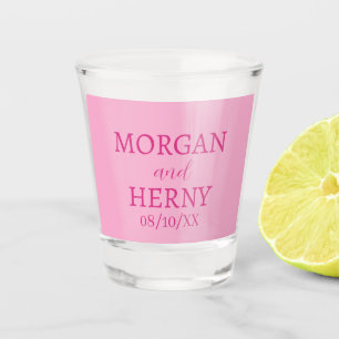 VERRE A SHOT MARIAGE SUR MESURE MODERNE ÉLÉGANT NOM