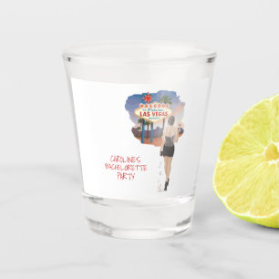 Verre A Shot Mariée aux Cheveux Bruns Enterrement de Vie de Jeu