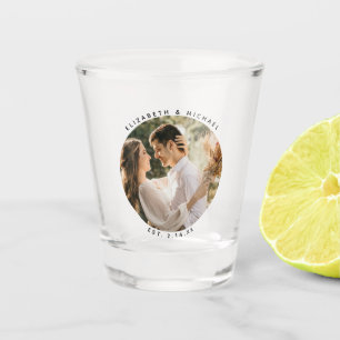 Verre A Shot Mariée et mariée élégante moderne et salle photo m