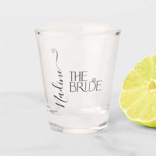 Verre A Shot Mariée I Do Crew Nom personnalisé Mariage anneau