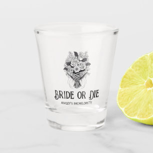 Verre A Shot Mariée ou mort Halloween Bachelorette Party