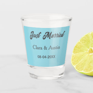 Verre A Shot Mariés add nom du couple date année simulation de