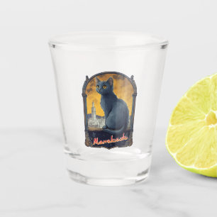 Verre A Shot Marrakech Maroc Cat Retro