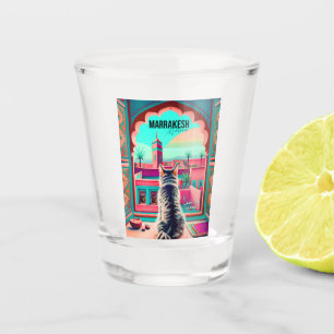 Verre A Shot Marrakech Maroc Chat Voyage Tourisme Souvenir