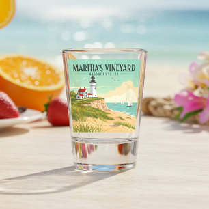 Verre A Shot Massachusetts du vignoble vintage de Martha
