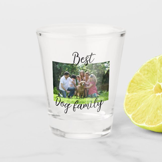 Verre A Shot Meilleur chien famille maman papa animal ami anima (Devant)