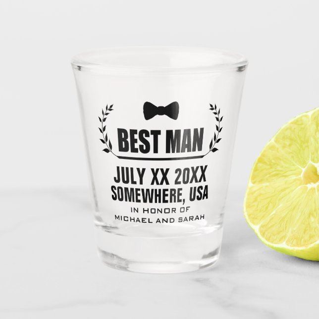 Verre A Shot Meilleur homme fait sur commande (Devant)