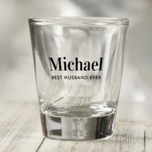Verre A Shot Meilleur Monogramme jamais marié