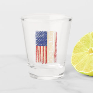 Verre A Shot Meilleur Papa Jamais Drapeau Américain Cadeaux pou