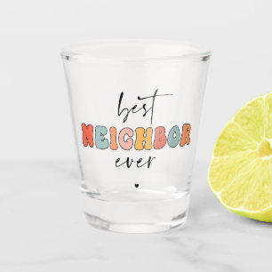 Verre A Shot Meilleur Voisin jamais mignon