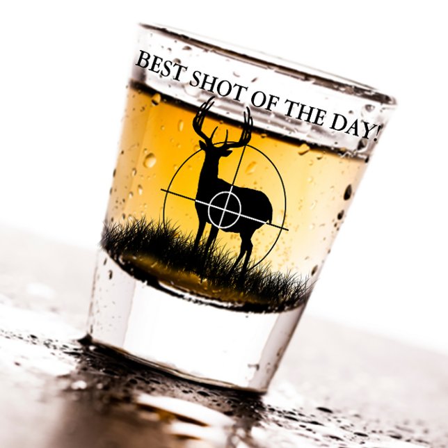 Verre A Shot Meilleure prise du jour Chasse amusante (Créateur téléchargé)