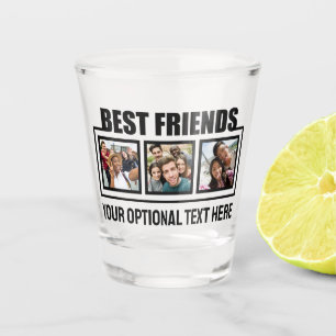 Verre A Shot Meilleurs amis photos et texte personnalisés