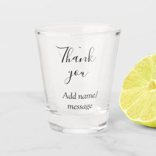 Verre A Shot Merci ajoutez un nom message simple calligraphie é