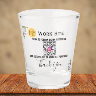 Verre A Shot Merci Code Qr Instagram Entreprise Wildflower