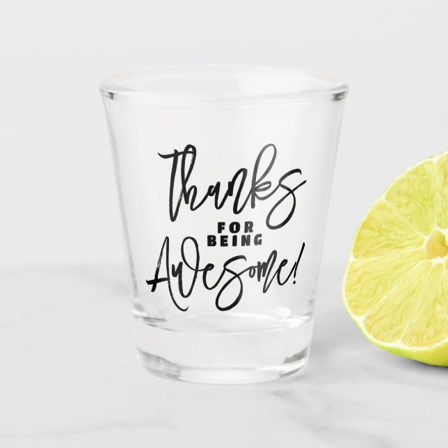 Verre A Shot Merci d'être génial ! Journée mondiale de la confo (Devant)