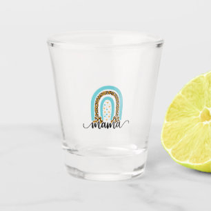 Verre A Shot Mère Cadeau Rainbow Leopard Mama