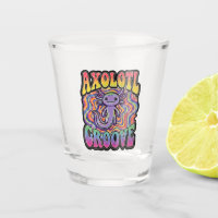 Mignon Axolotl Hippie Groovy Art Rétro 70s Arc-en-