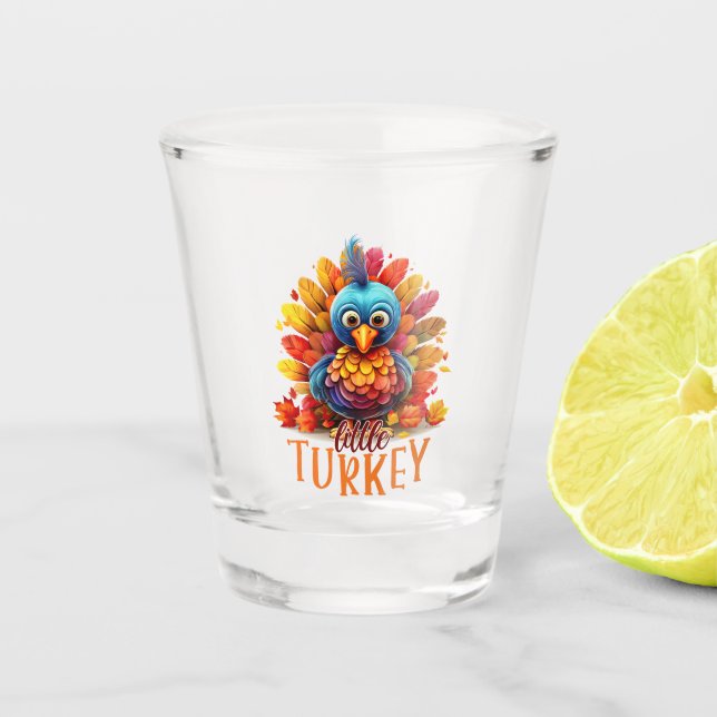 Verre A Shot Mignonne Turquie Thanksgiving (Devant)