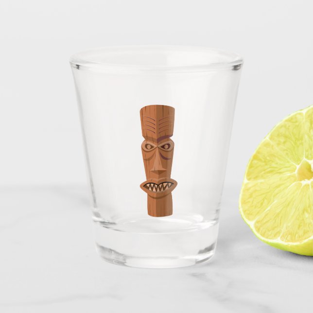 Verre A Shot Mmilieu du siècle moderne Rétro Tiki Dieu (Devant)