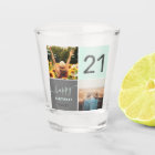 Moderne 21 anniversaire turquoise 2 photo collage 