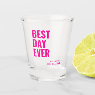 Verre A Shot Moderne Meilleur Jour Jamais Mariage Favoriser le