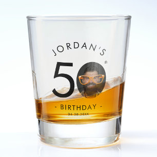 Verre A Shot Moderne minimaliste simple tir d'anniversaire