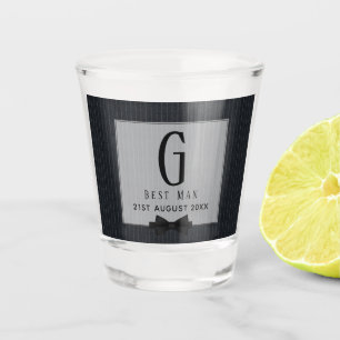 Verre A Shot Monogramme MEILLEUR HOMME Groomsmen Groomsman PinS
