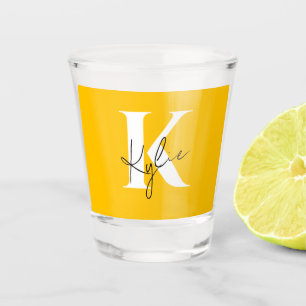 Verre A Shot Monogramme personnalisé moderne et dynamique -