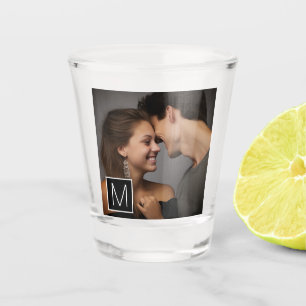 Verre A Shot Monogramme personnalisé noir et blanc 1 photo Coll