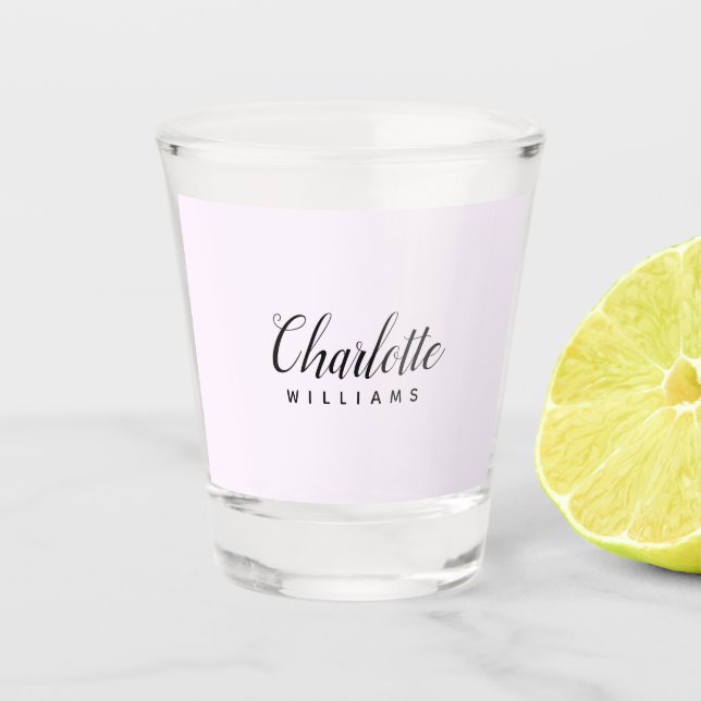 Verre A Shot Monogramme rose Pastel - Conception personnalisée (Devant)