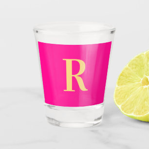 Verre A Shot Monogramme simple et moderne Hot rose