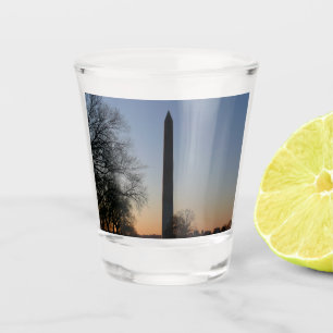 Verre A Shot Monument Washington au coucher du soleil à DC