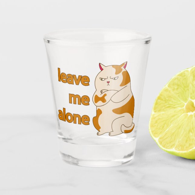 Verre A Shot Moody Grosse cat me laisse tranquille  (Devant)